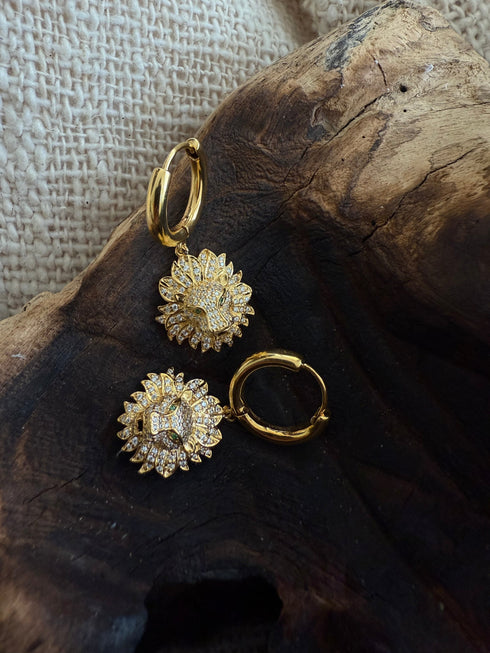 LION GOLD HOOPS