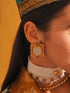 RIBBED MOONSTONE EARRING
