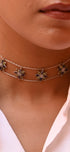 SILVER FLOWER CHOKER