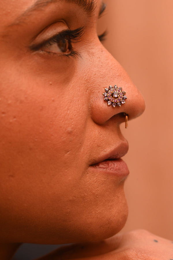 AMETHYST NOSE PIN