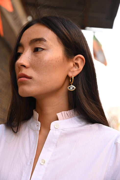 EVIL EYE HOOPS