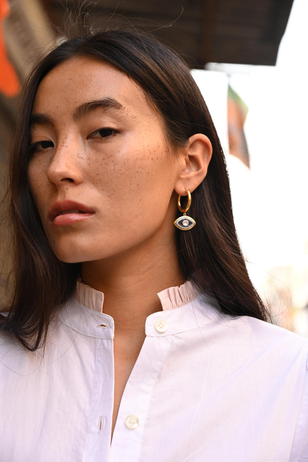 EVIL EYE HOOPS