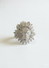 SILVER PAVE LION RING