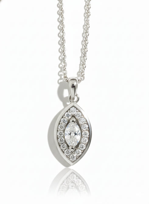 SILVER EVIL EYE CHAIN