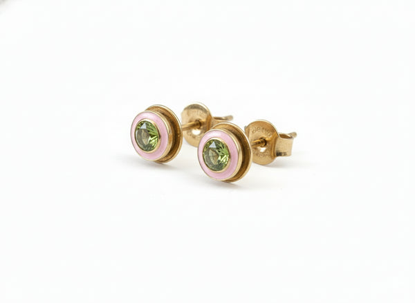 PINK ENAMEL STUDS