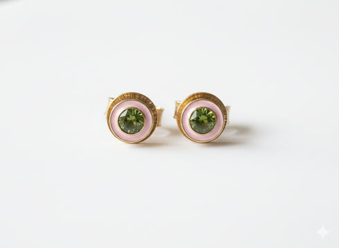 PINK ENAMEL STUDS