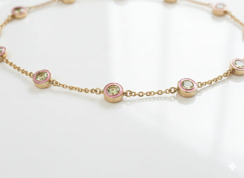 PINK ENAMEL CHOKER