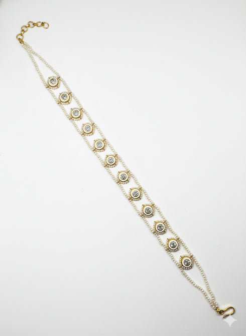 ENAMEL PEARL CHOKER