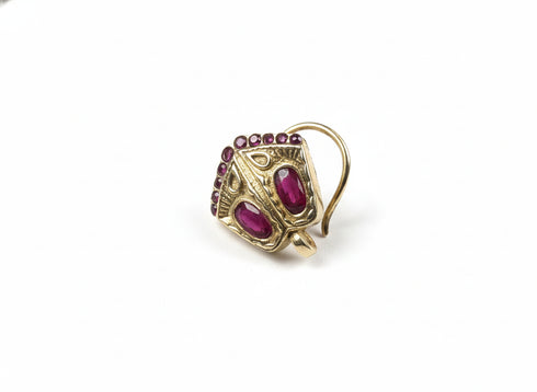 GOLD KRISHNA FEET NOSE PIN