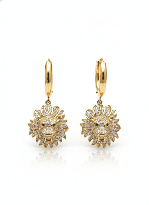 LION GOLD HOOPS