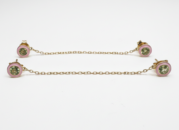 PINK CHAIN EARRINGS