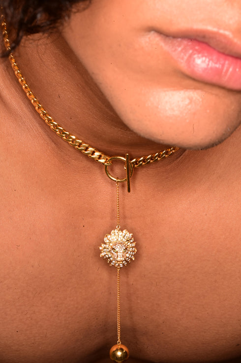 LION CUBAN CHAIN NECKLACE