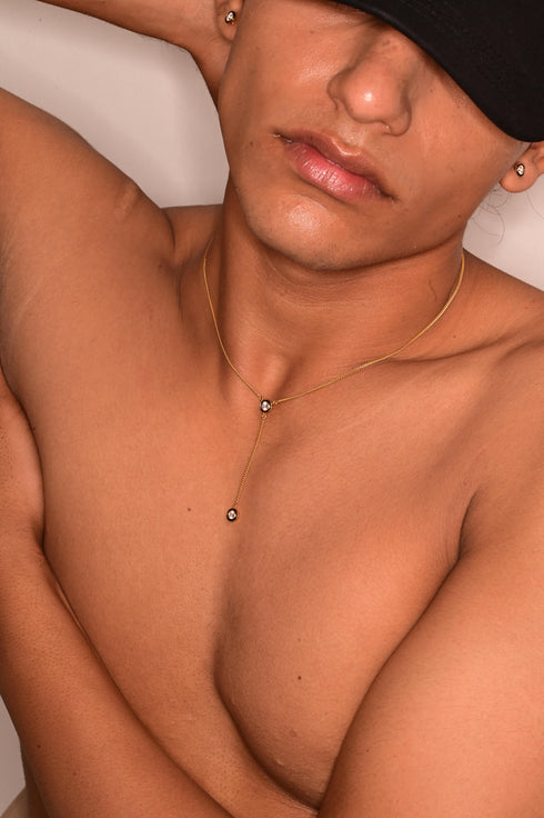 BLACK ENAMEL DIAMOND STUDS