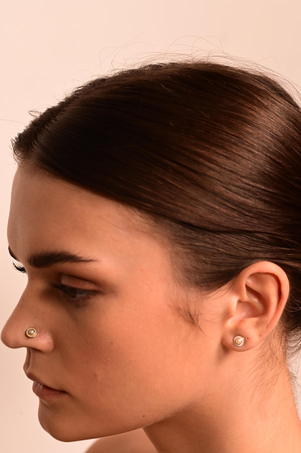 ENAMEL PEARL EARRINGS