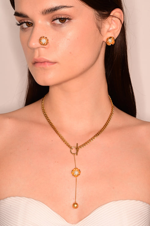 GOLD FLOWER EARRINGS